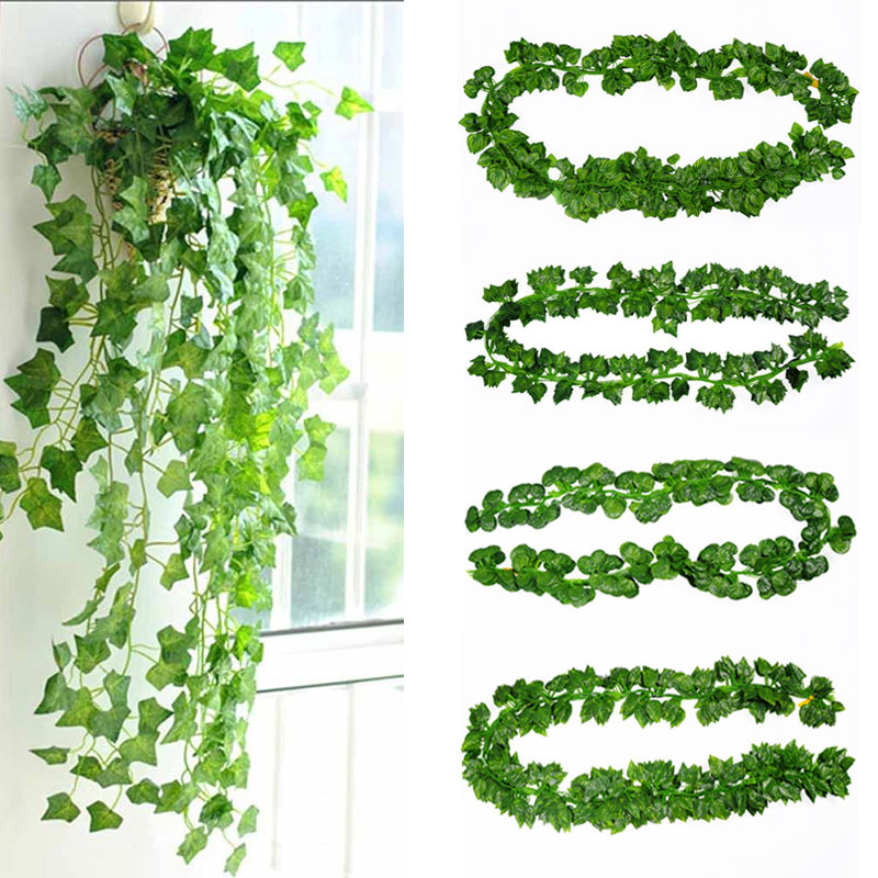 2.1m Artificial Ivy Leaf Plants Hanging Wedding Garland Fake Foliage Home Decor 