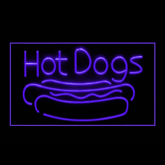110262 Hot Dogs Mustard Ketchup Traditional Display LED Light Sign