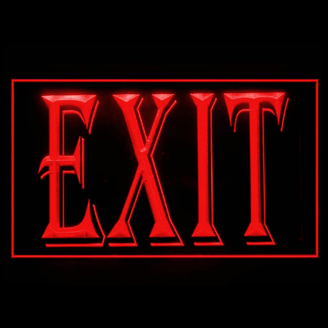 120027 Exit Luminescent Emergency Arrow Safe Door Display LED Light Sign