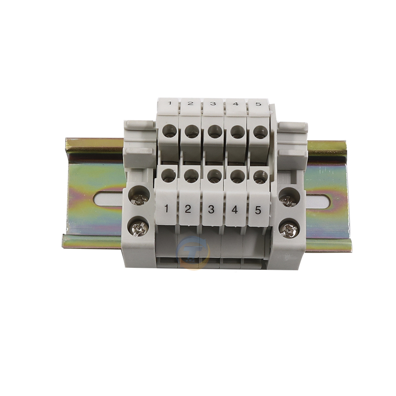 DIN Rail Electrical Terminal Block 5 Position Terminal Blocks 24a 2.5mm