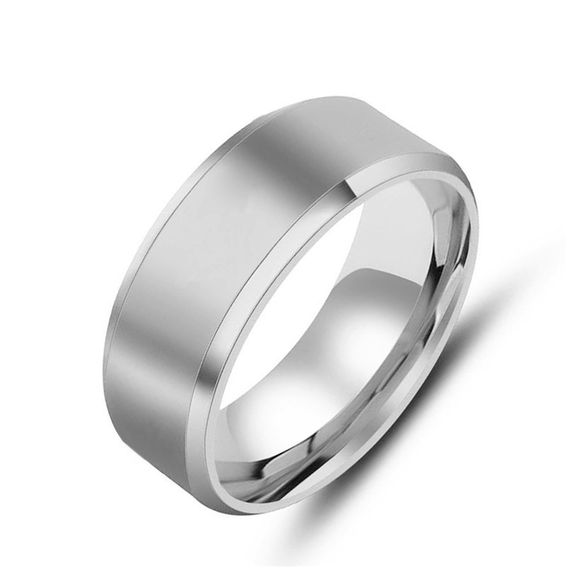 man silver promise ring