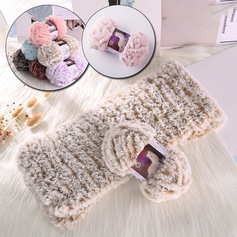 Soft Fleece Fluffy Knitting Crochet Yarn Wool Ball Bundle Handmade DIY  Crafts