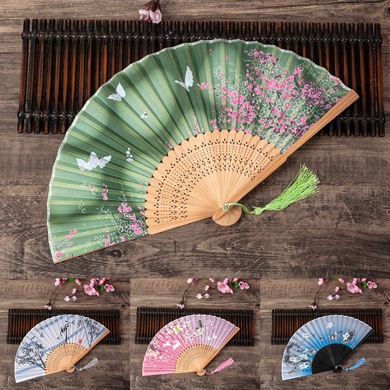 10 x Gold / Silver Bamboo Fans Wedding Guests or Party Favours Hand Held Fan  UK