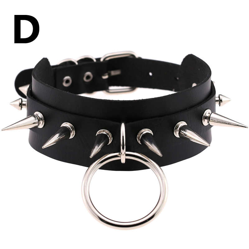 GENEMA Punk Gothic PU Leather Choker Love Heart Collar Necklace Women Girls  Vintage Fashion Party Jewelry Neck Accessories