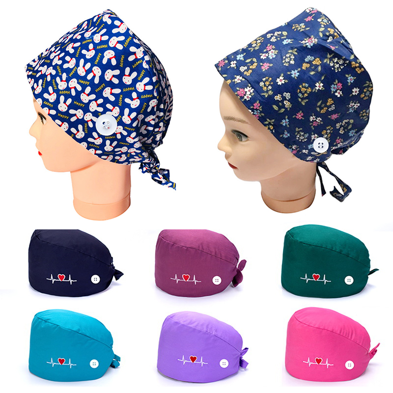 38Styles Unisex Casual Doctor Nurse Hat Hat Cap Operating Room Button ...
