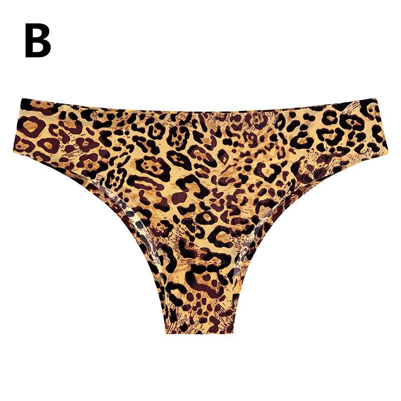 Women Leopard Print Underwear Sexy Panties Ice Silk G String Seamless ...