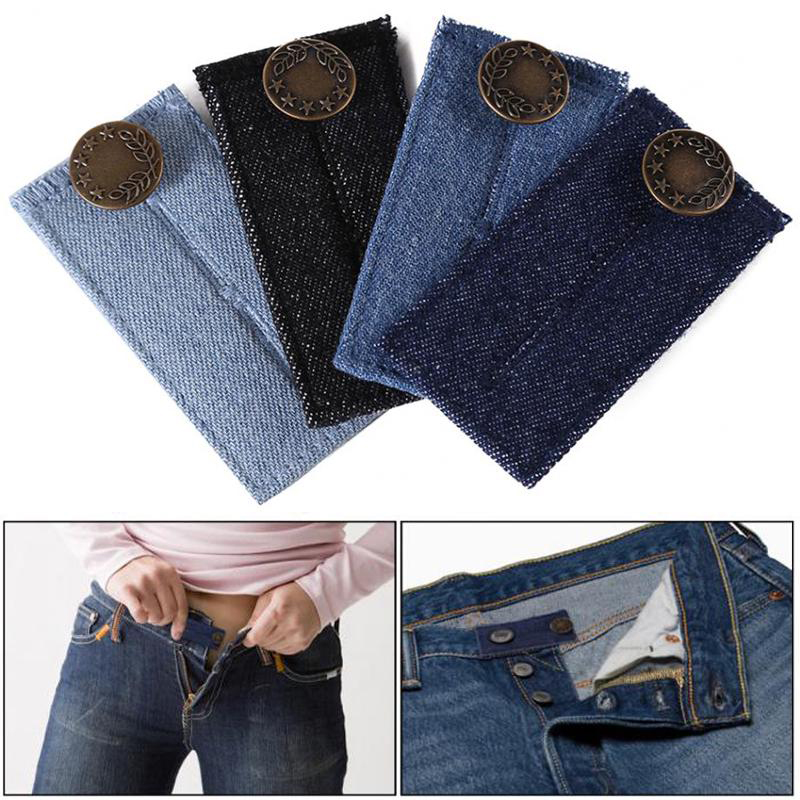 4Pcs Jeans Waist Extenders With Metal Buttons for Pants Trousers DIY ...