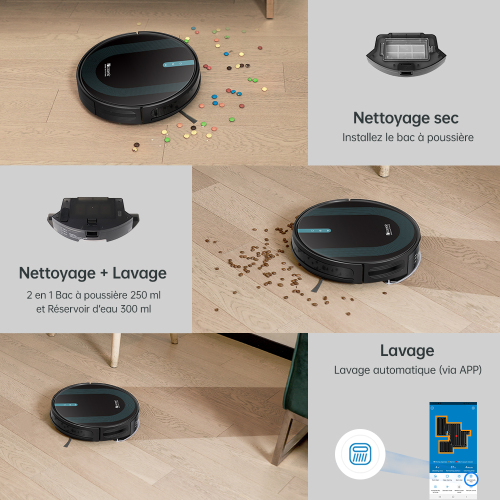 850P aspirateur robot laveur