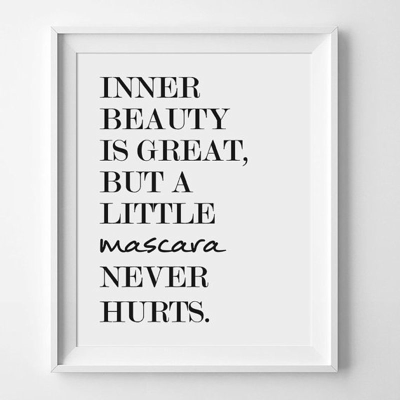 Mascara Makeup Beauty Quote Canvas Prints Teen Beauty Room Wall Art Decor Ebay