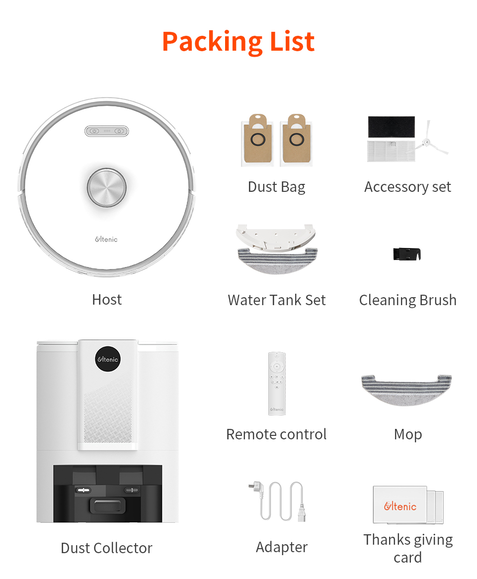 ULTENIC T10 - Robot Vacuum Cleaner With Mop - Self-empty Base - 3000Pa - Laser Navigation - Wi-Fi Connected/App Control 20 ULTENIC T10 - Robot Vacuum Cleaner With Mop - Self-empty Base - 3000Pa - Laser Navigation - Wi-Fi Connected/App Control -Home Appliances Store AAHKMJXYDAFdJAOAIMEbOAchD3VsGnPiUjyg6RW