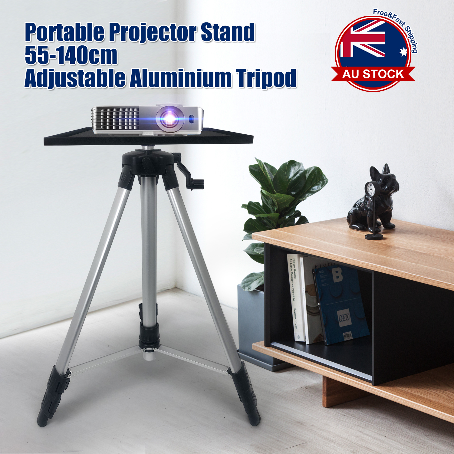 Adjustable Notebook Holder Projector Stand 55140cm Aluminium Portable