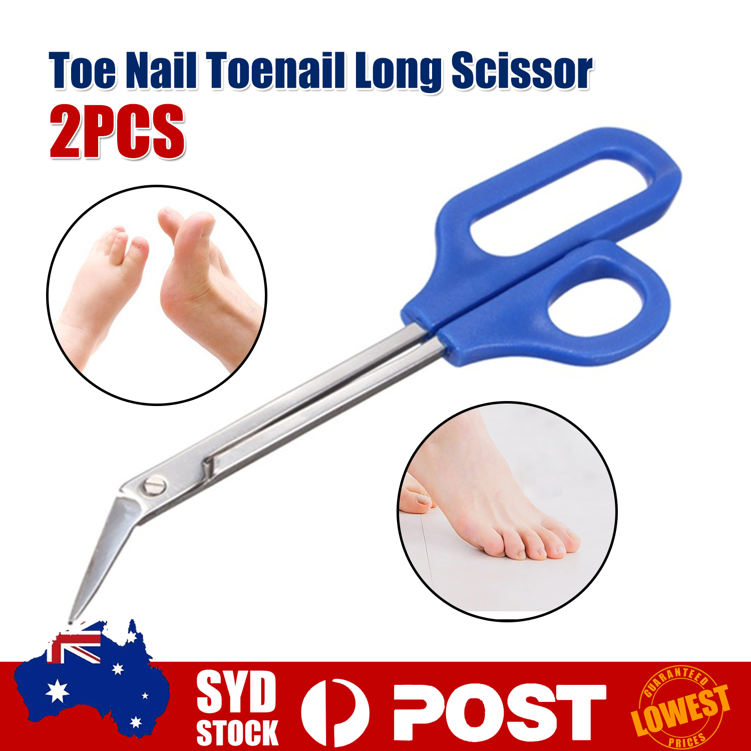 2XEasy Grip Toenail Scissors Clippers Long Reach Toe Nail Trimmer Cuticle Cutter eBay