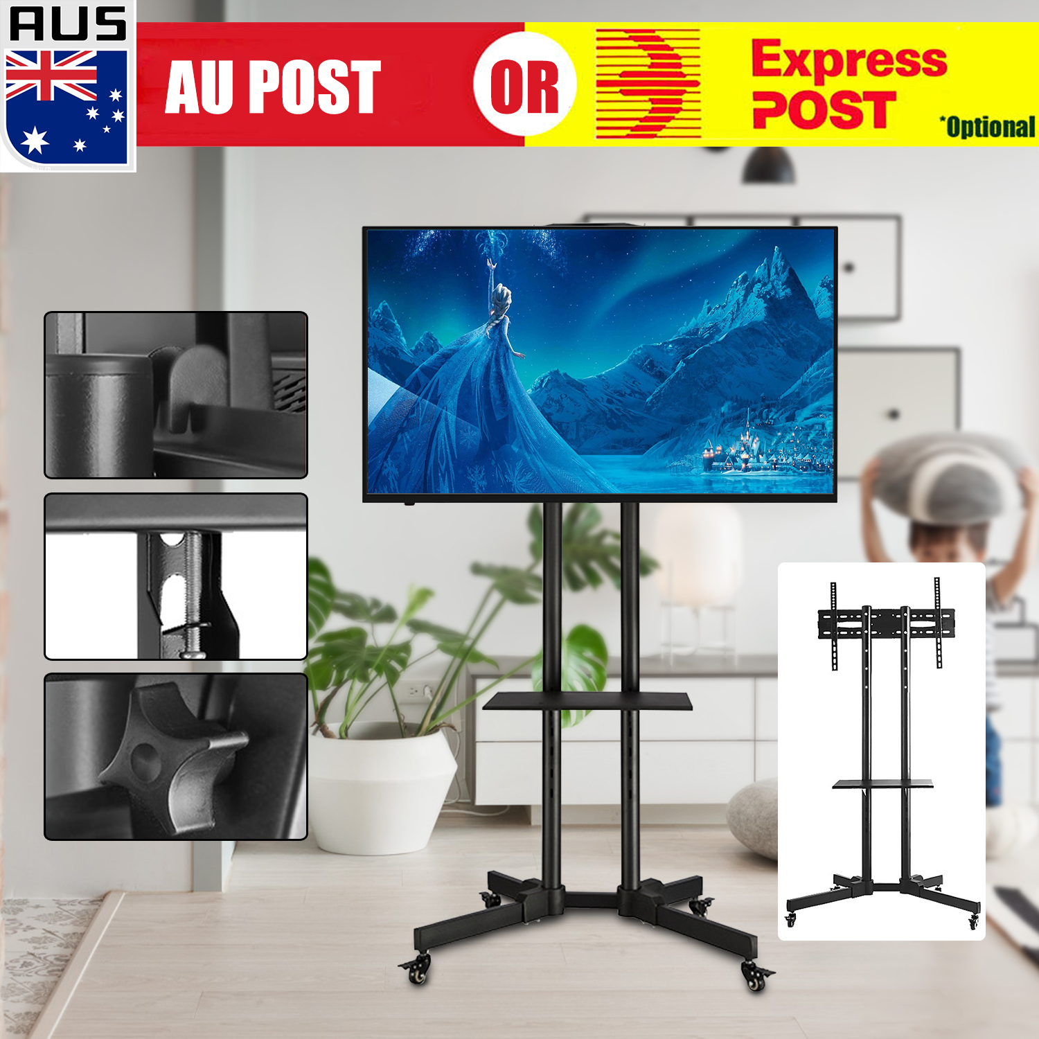 32 65 Tv Floor Stand Lcd Led Screen Monitor Bracket Mount Shelf
