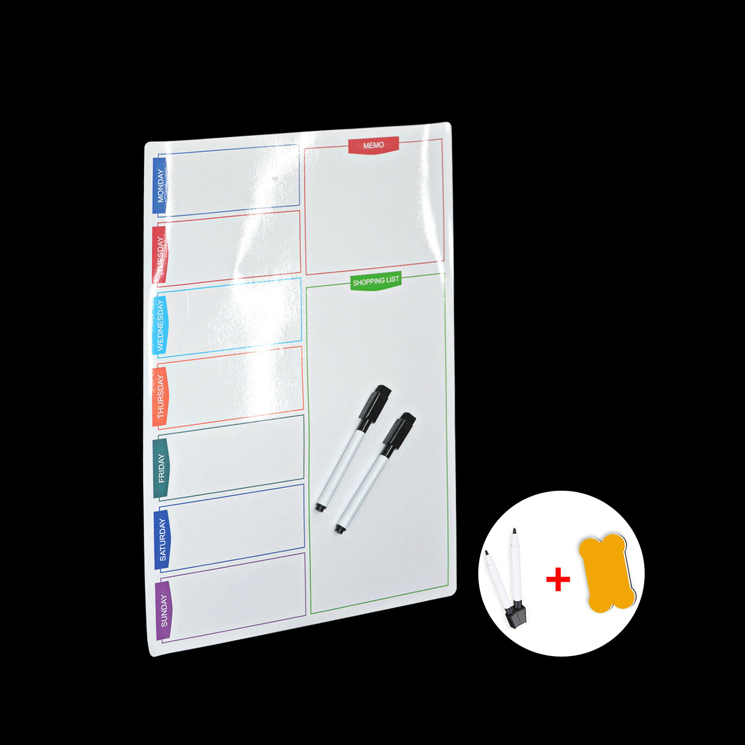 A3 Fridge Whiteboard Weekly Calendar Planner White Board+ 2