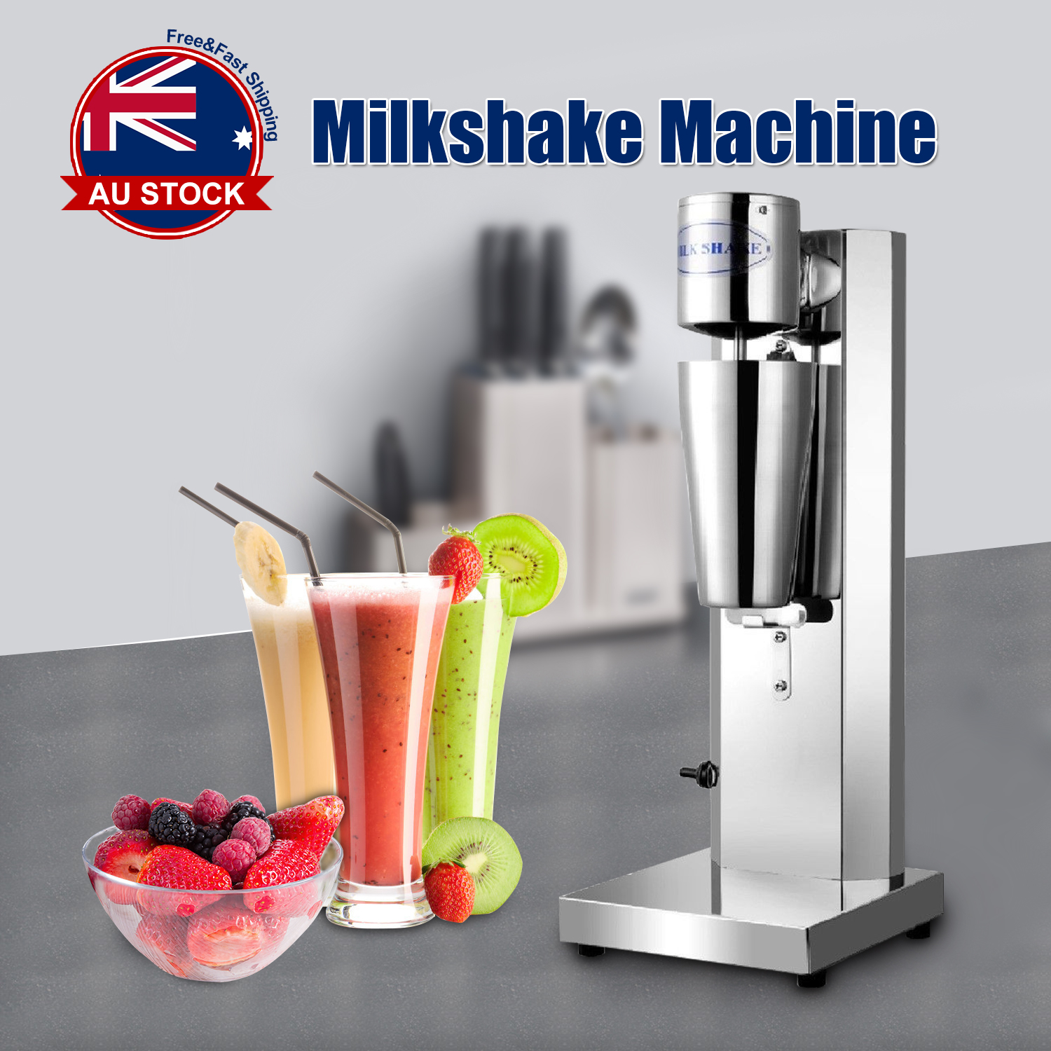 Milkshake Maker Drink Machine Cup Stainless Steel Shake Frother Home