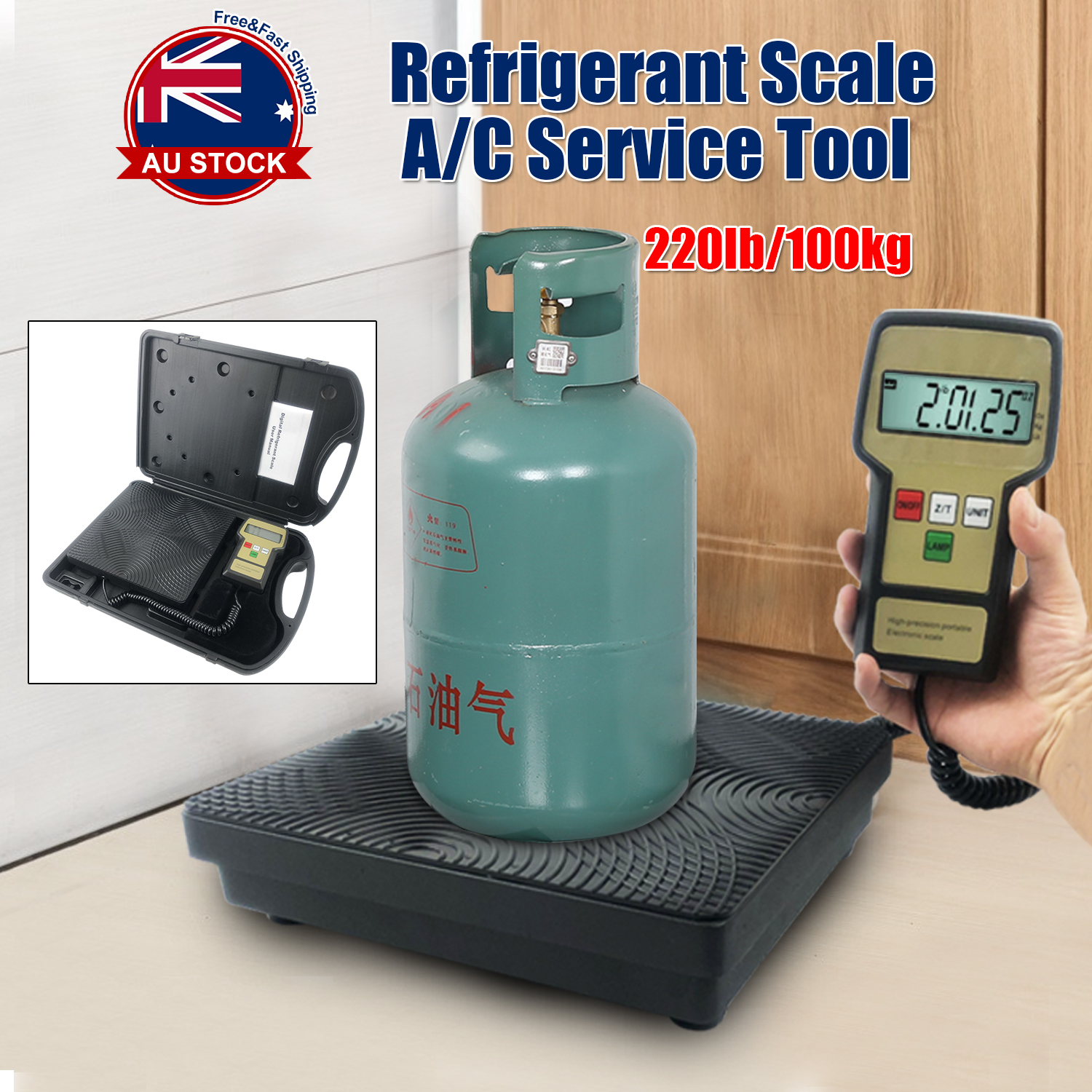 Electronic Refrigerant Scale 100kg Digital Hvac Ac Refrigerant Freon