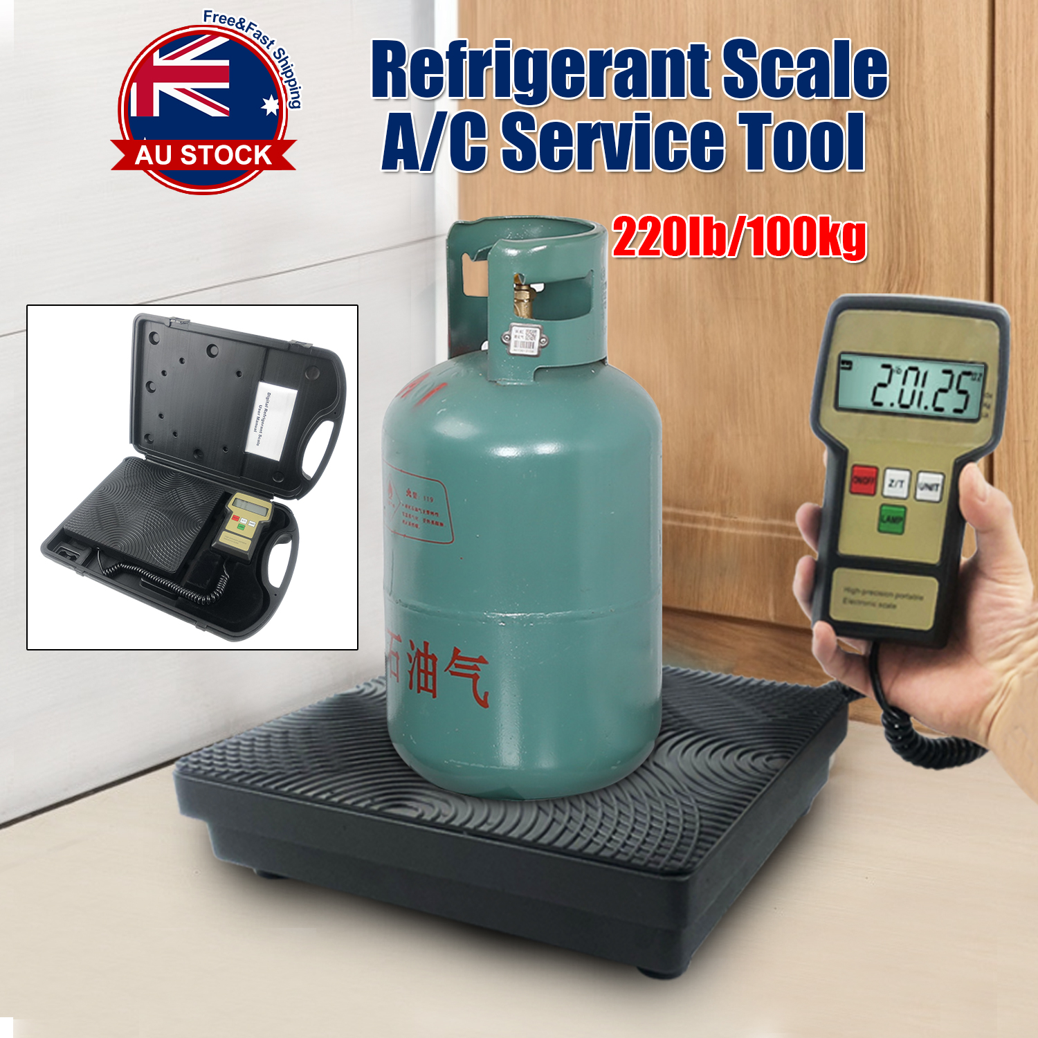 Electronic Refrigerant Scale 100KG Digital HVAC A/C Refrigerant Freon