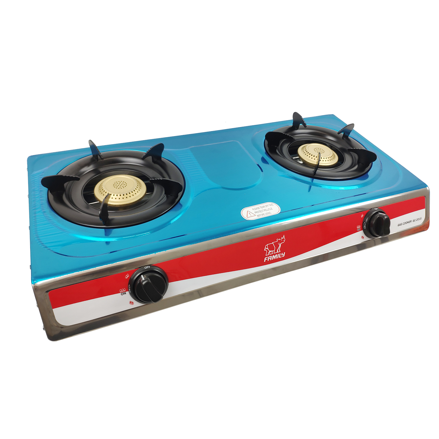 Double Wok Burner Wok Cooker Stove LPG Gas 13.5 MJ Portable Benchtop O