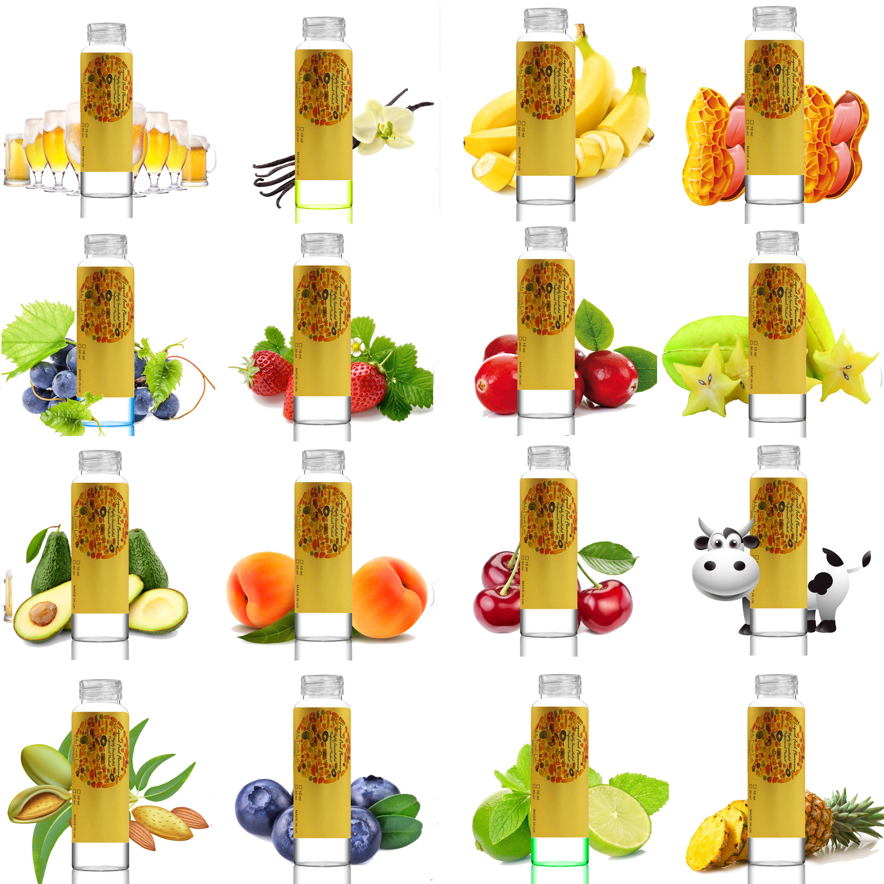 "E" DIY "Juice" flavors Food Grade Concentrate Over 110 Kind of