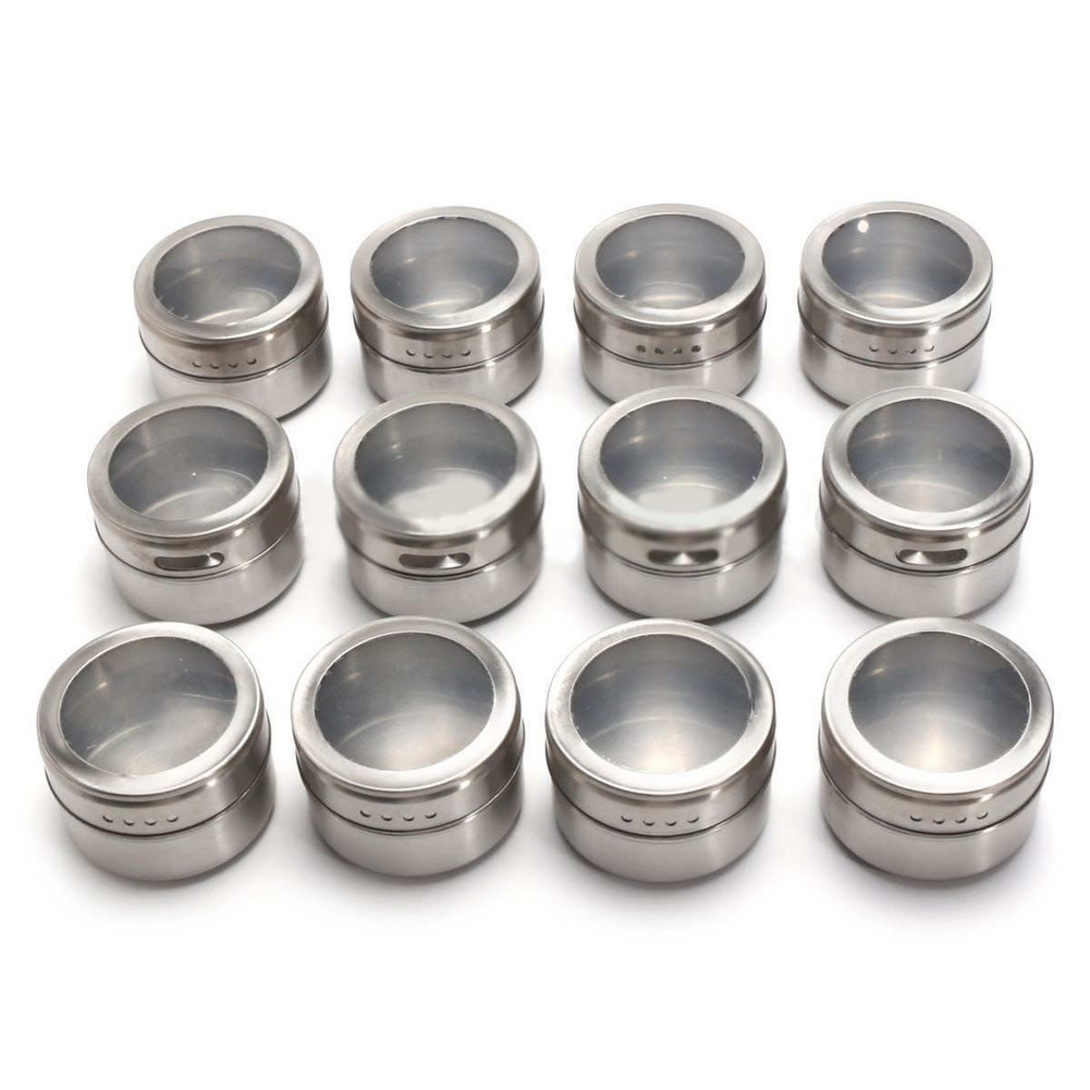 Download Magnetic Spice Tins Stainless Steel Storage Container Jars ... Yellowimages Mockups