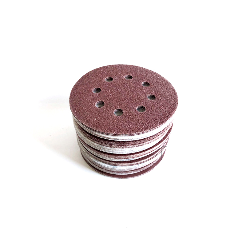 5 Inch 50pcs Hook And Loop 80,120,180,240,320 Grit Sand Paper Sanding Discs