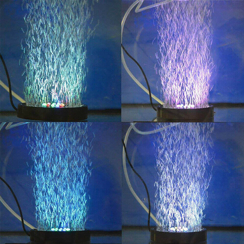 LED Aquarium Stone Aquascape Colorful Light Air Round ...
