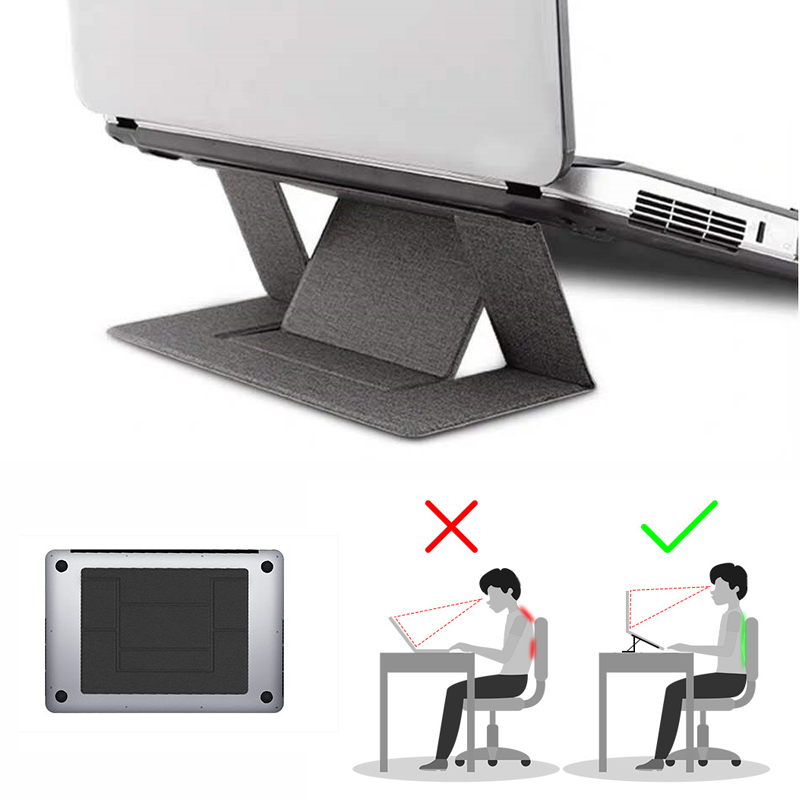 Invisible Folding Laptop Stand Light Metal Computer Mount Holder For Table PC