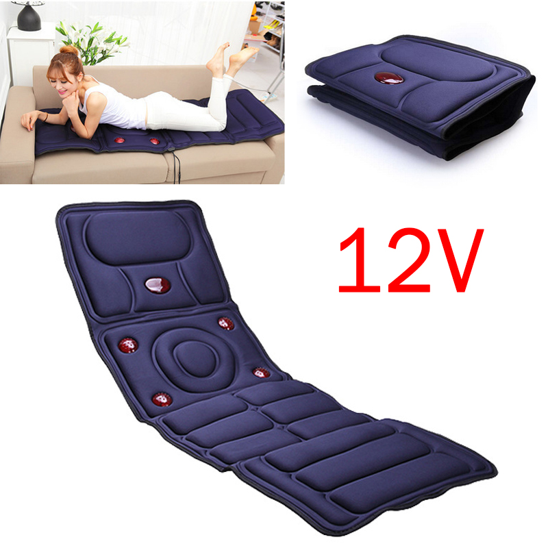 Massage Mattress Full Body Heated Massager Mat Remote Control Cushion 