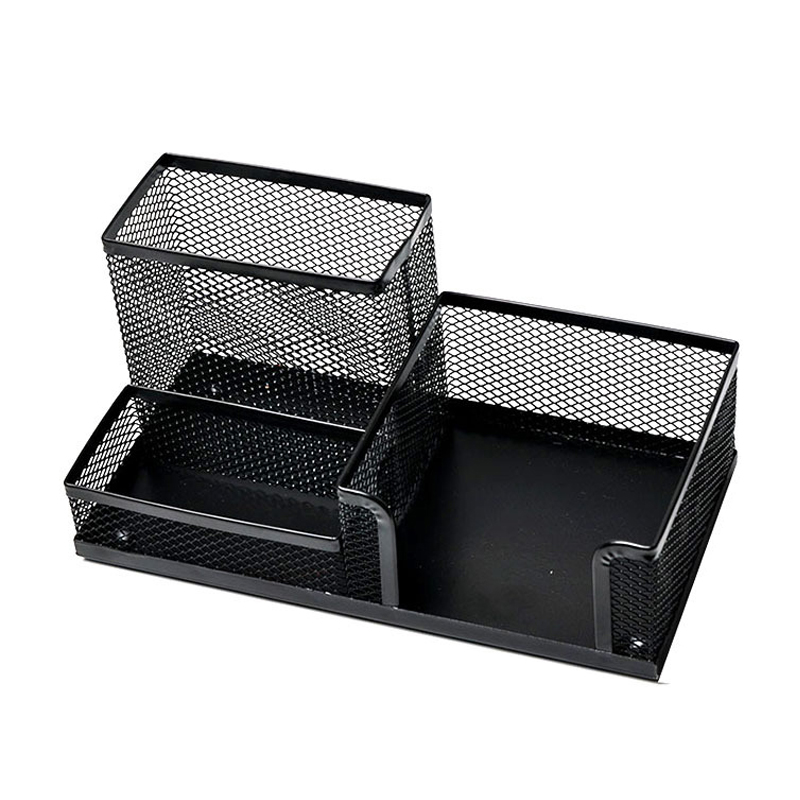 Details About Black Metal Mesh Desk Organizer Desktop Supply Pen Holder Office Storage Table