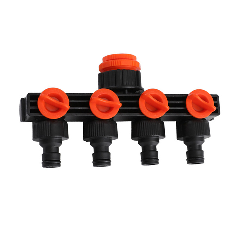 4 Way Tap Connector Garden Manifold Hose Pipe Splitter Adapter Valve Water Fauce