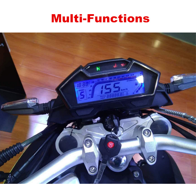 Dc12v Universal Motorcycle Rpm Lcd Digital Odometer