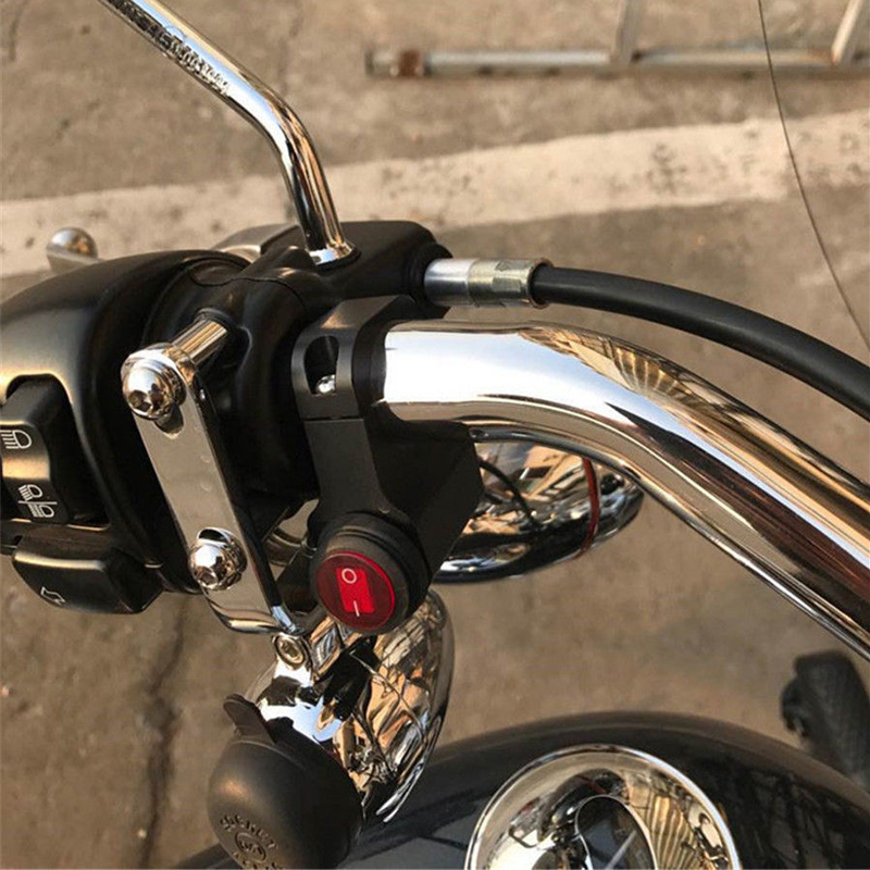 Aluminum 7//8/" Quad ATV Pit Bike Handlebar LED Switch Rocker Button Stable 22mm
