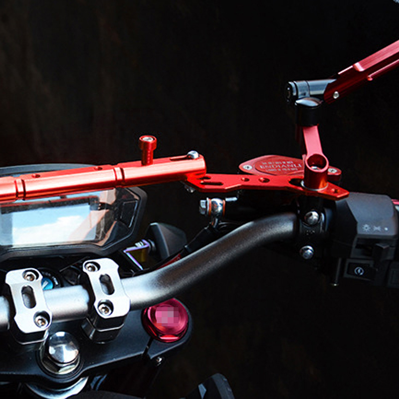 Motorcycle Bike CNC Aluminum Balance Cross Handle Bar Strength Lever GPS Bracket