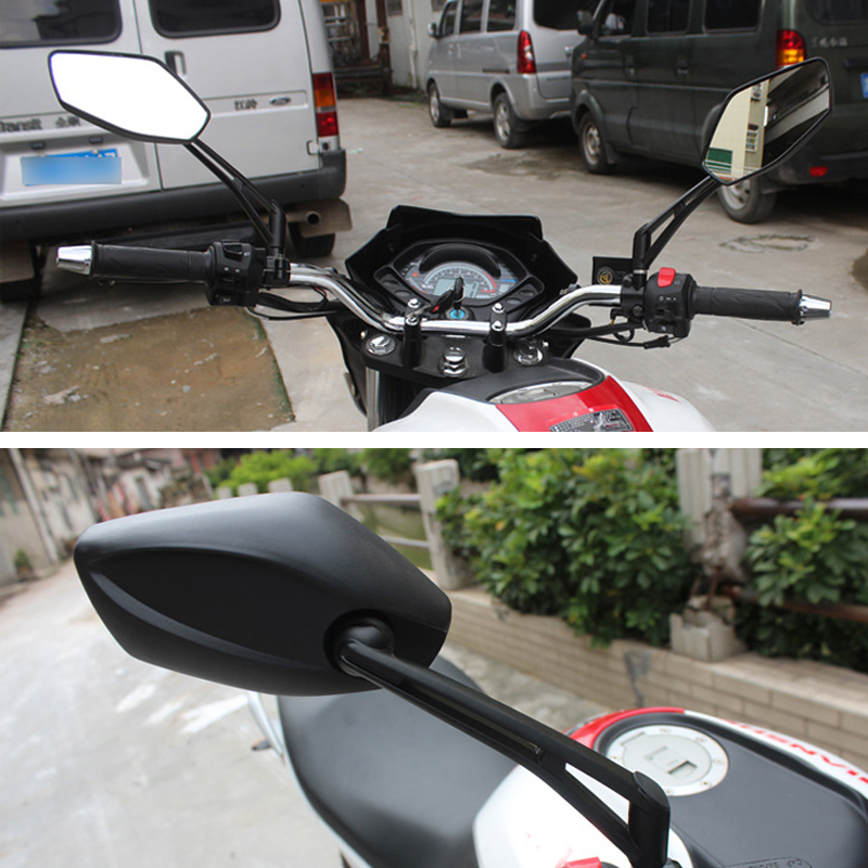 2X Motorcycle Motorcross Chopper ATV Bikes 10mm Black Rear View Side Mirrors