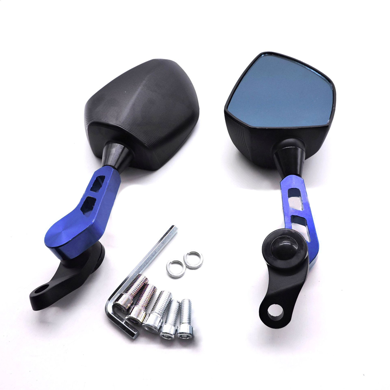 2pcs Universal Orange Aluminum Alloy Rear View Side Mirror for Motorcycle