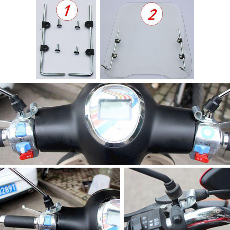 Universal Motorcycle Front Windshield Clean Protective ...