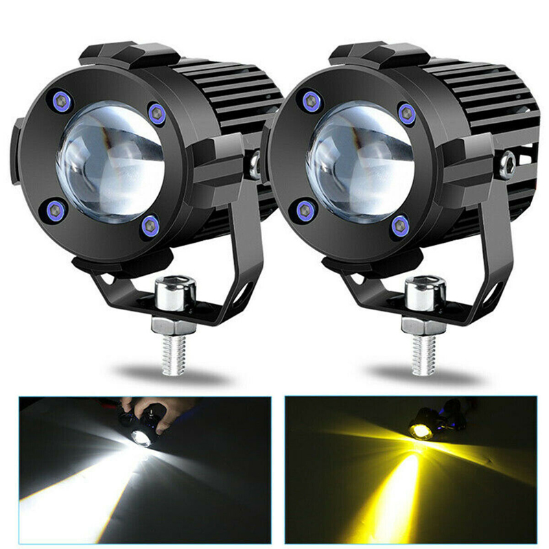 2PCS Phare Avant Moto Lampe Feux 12V-80V 3W LED Headlight Metal Spot  Lumière Blanc - Cdiscount Auto
