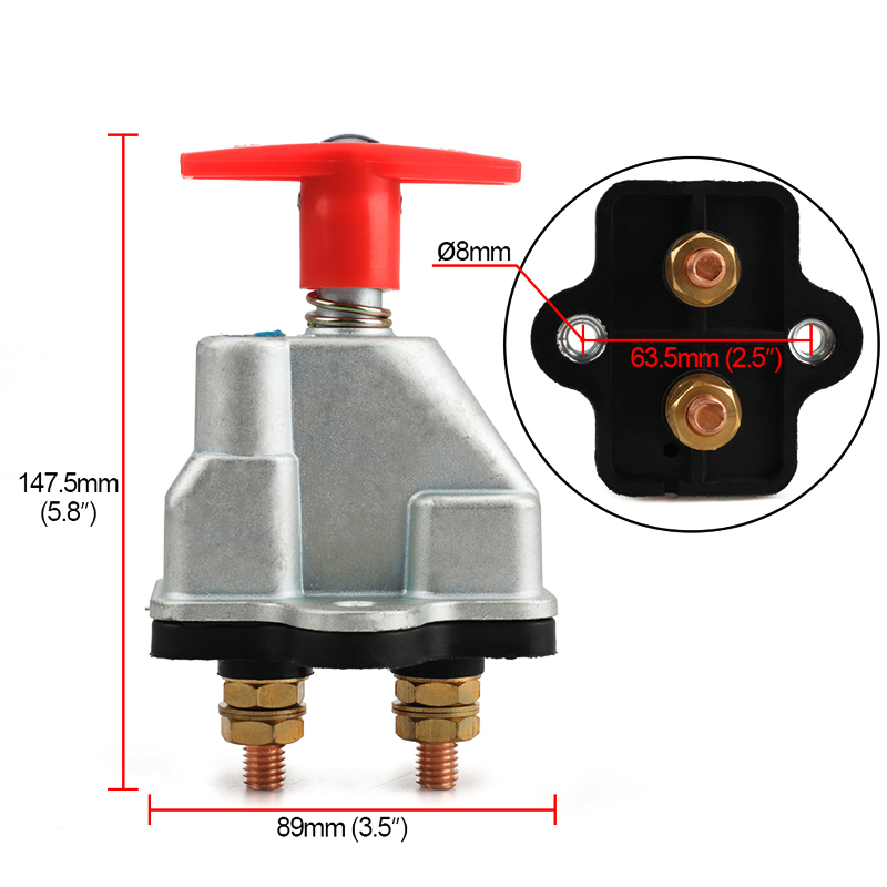 Homyl 2 Packs of 400A Battery Disconnect Switches for Auto Marine Boat