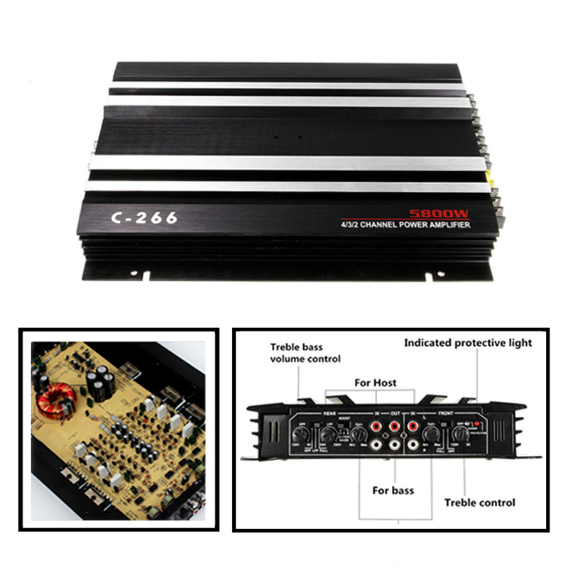 5800W 4 Channel Car Truck Amplifier Stereo Audio Speaker Amp For Subwoofer Valid eBay