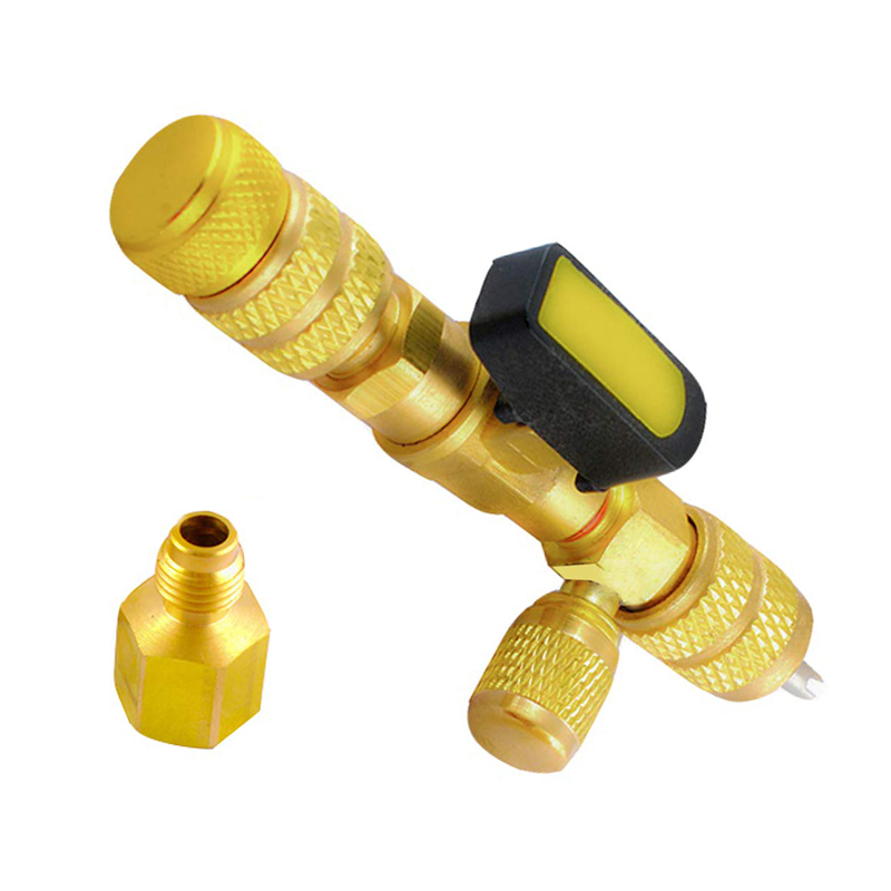 Valve Core Remover 1//4/" 5//16/" Port for R22 R410 HVAC Installer Remover Tool HL