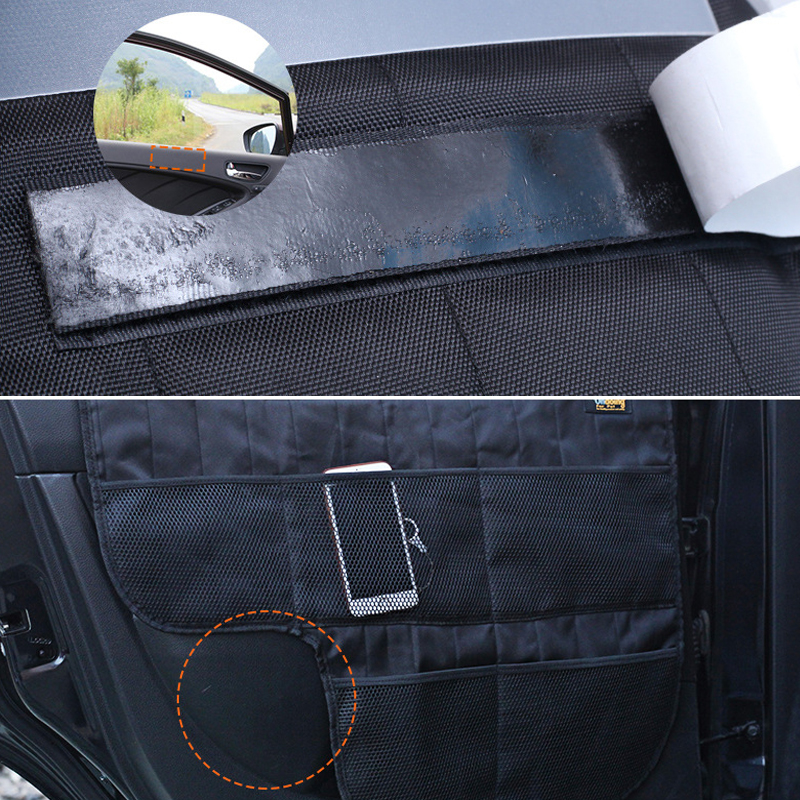 Car Auto Side Door Cover Pet Dog Antiscratch Black