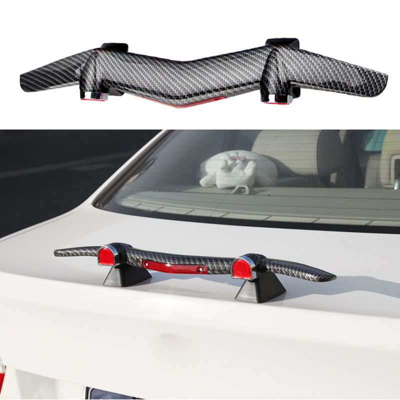 Qii lu Car Rear Wing Trunk Racing Tail Spoiler Legs Mount Brackets Universal CNC Aluminum Alloy Black
