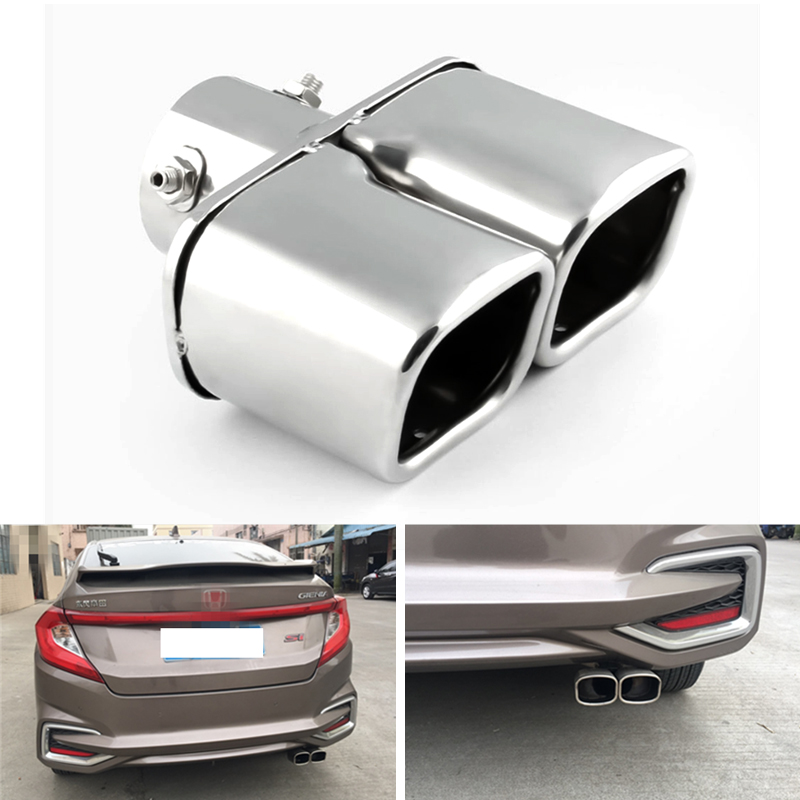 Car Truck Exhaust Tip Tail Pipe Stainless Steel Straight Muffler Universal B