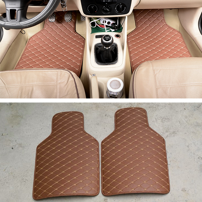 Universal Leather Car Floor Mats Quilted Design Waterproof Liners Carpets Set
