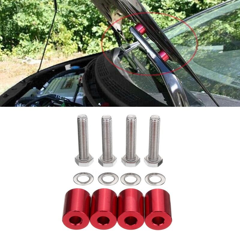 1/'/' 8mm Billet Hood Vent Spacer Riser Kit For Car All Motor Turbo Engine Swap