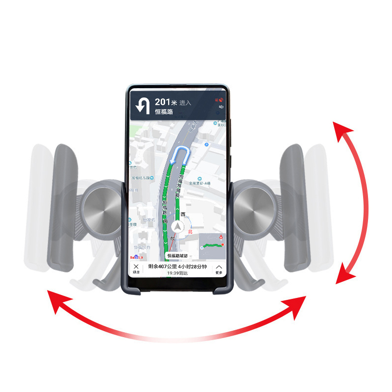 B2C5 Car Air Vent Cell Phone GPS Navigation Mount Stand Gold Clip Bracket Holder