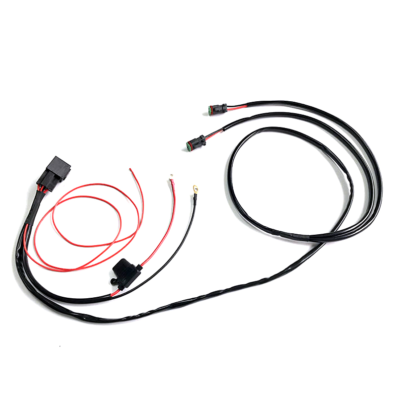 Car Copper Wiring Connector Cable Harness Dual 12V For Car Spotlight