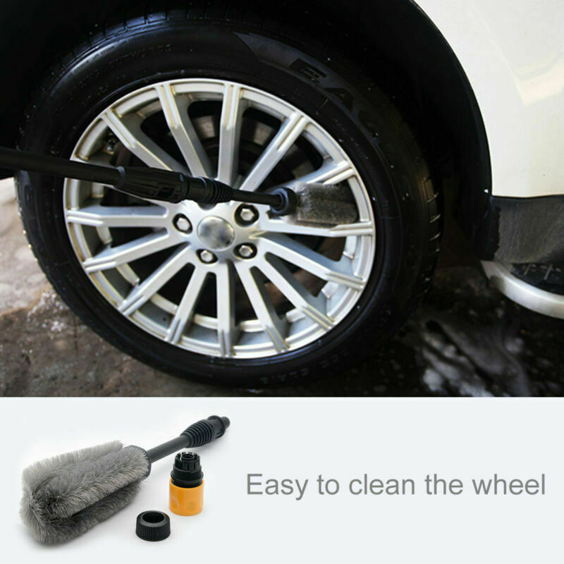38CM Motorcycle Cleaning Brush Bendable Wheel Tire Rims Spoke Chain