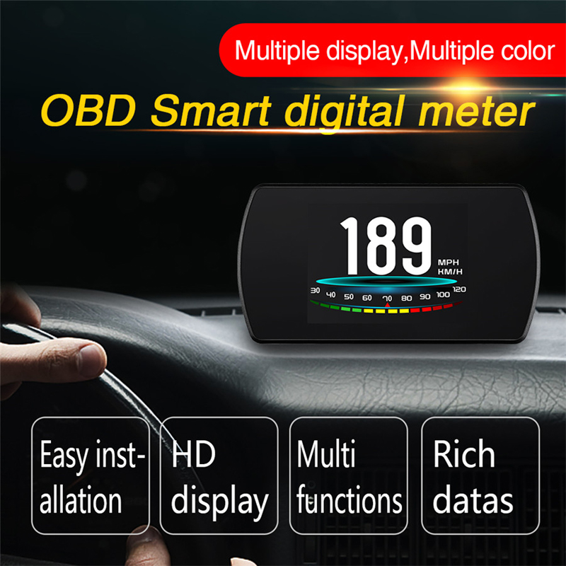 Set of Car HUD Head Up Display OBD2 Speed System Smart 