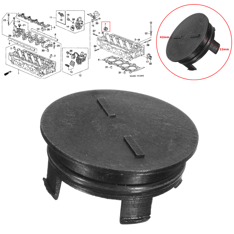 Engine Cylinder Head Rear Cam Timing Plug Parts W Seal P72 003 Black New Ebay